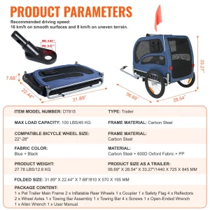 100lbs Pet Bicycle Carrier
